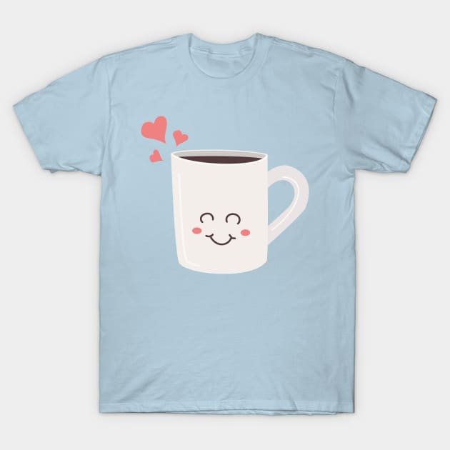 Happy Coffee T-Shirt by sixhours